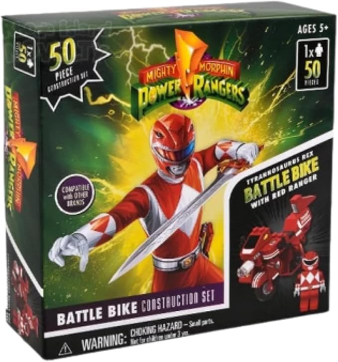 Hasbro Mighty Morphin Power Rangers 50 Piece Battle Bike Construction Sets - Red Ranger
