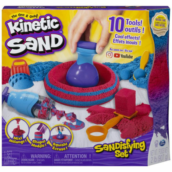 SPIN MASTER Kinetic Sand 2lb Sand and Tools Sandisfying Play Set for Kids Age 3+