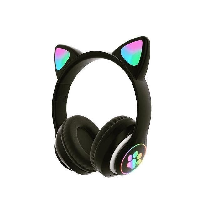 Headphones Cat Ear Wireless Headphones, Led Light Up Bluetooth Headphones