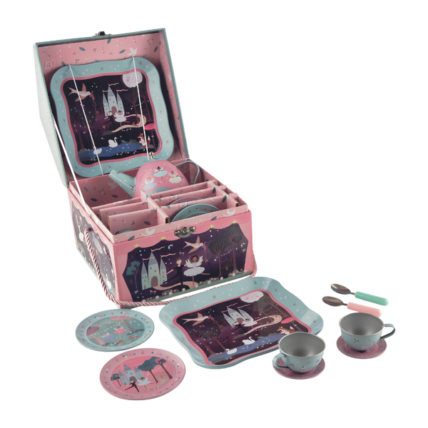 Musical Tin Tea Set 11 Piece - Enchanted