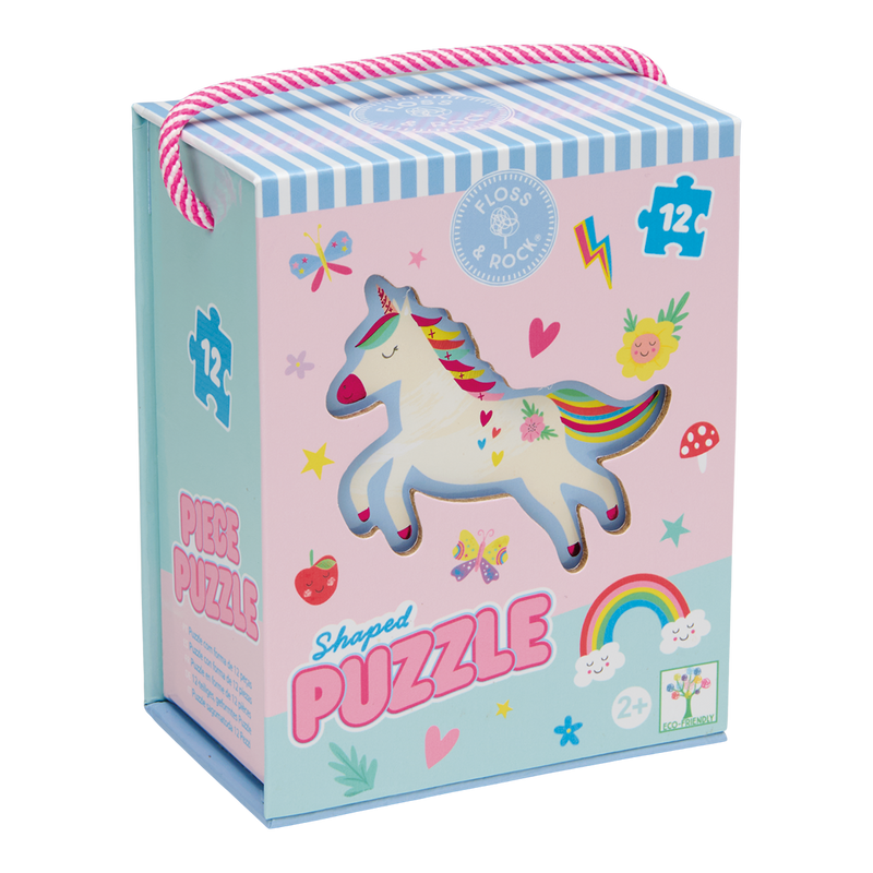 Floss & Rock 12pc Shaped Jigsaw Puzzle - Rainbow Fairy
