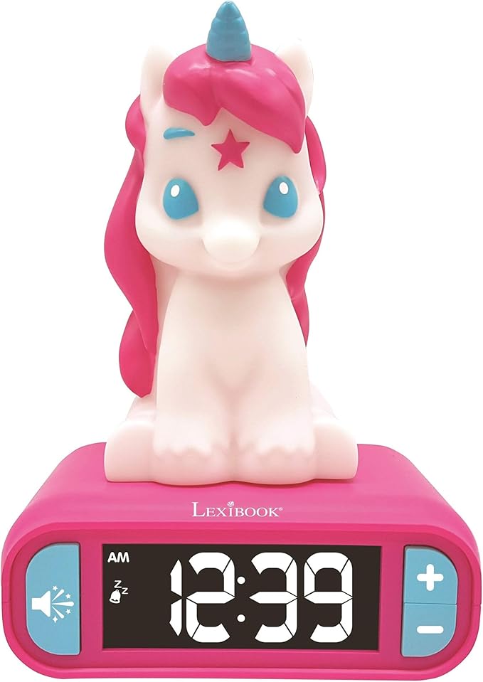 UNICORN ALARM CLOCK WITH NIGHT LIGHT 3D DESIGN