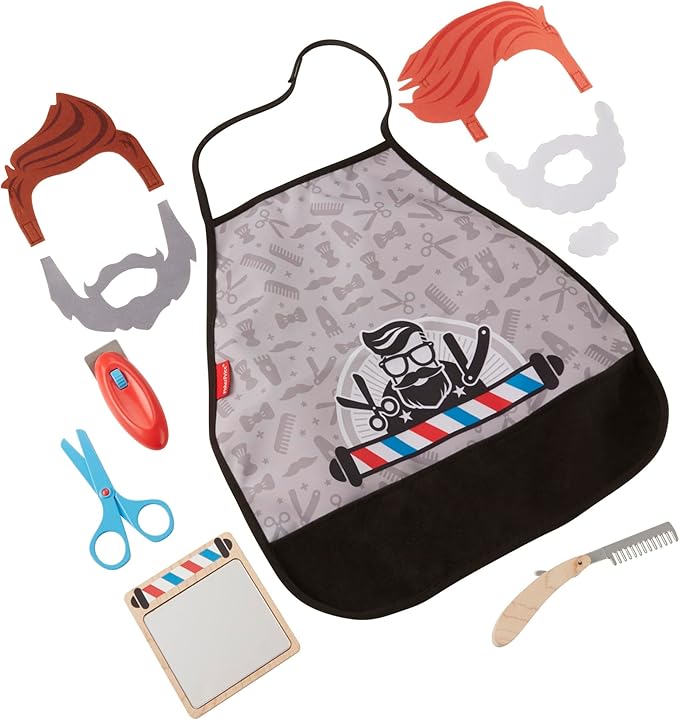Fisher-Price Style & Shave Barber Shop, 10-Piece Pretend Play Set