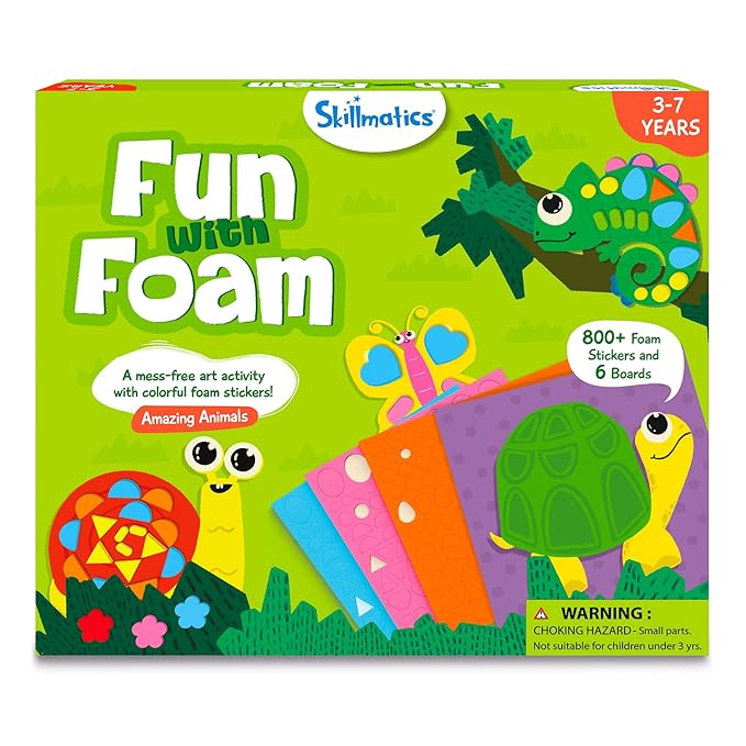 Skillmatics Sticker Art Activity - Animals, Mess-Free Fun for Kids