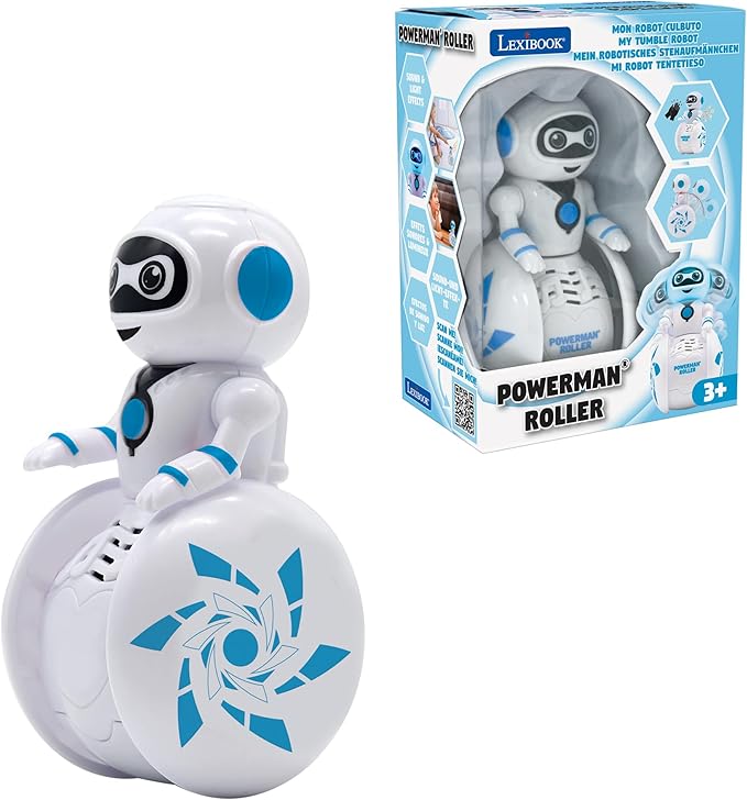 Powerman Roller, My Tumble Robot, Light and Sound Effects, Built-in Gyroscope