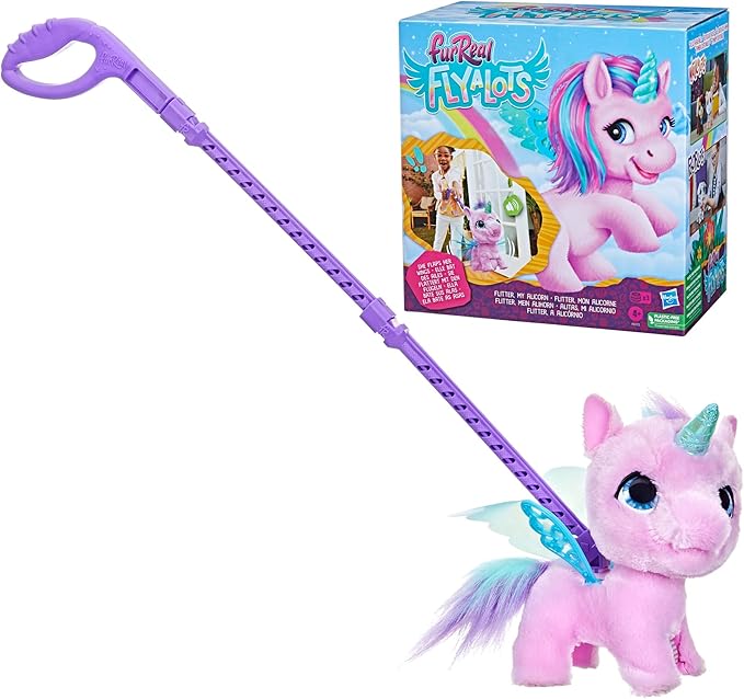 FurReal Flyalots Flitter My Alicorn Plush Interactive Toy, Unicorn Toys, Animatronic Pet Toy for Children 4+