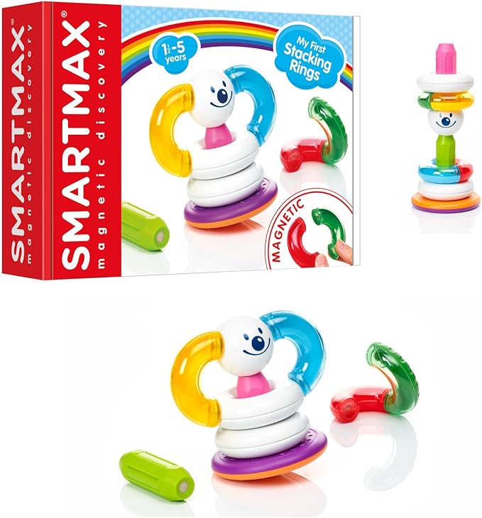 SmartMax My First Stacking Rings 10-Piece Early STEM Discovery Set for Ages 1-5