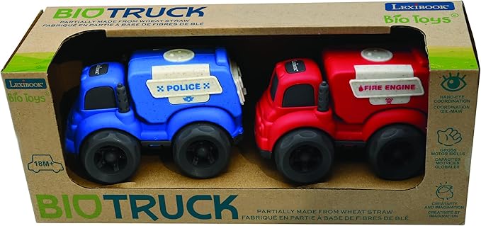 LEXIBOOK BIOC05 Set of Small Cars Police and Firefighter for Children