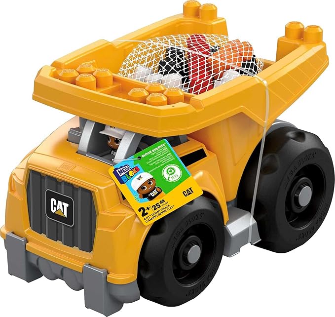 Mega Bloks CAT Large Dump Truck with Big Building Blocks