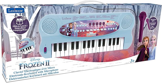 Lexibook, Frozen, Electronic Keyboard, 32-Keys Piano, Microphone for Singing