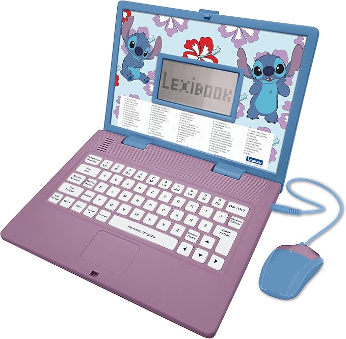 Disney Stitch, FRA Bilinguençais/Dutch Educational Computer, Children's Toy with 124 Activities for Learning, Fun and Play