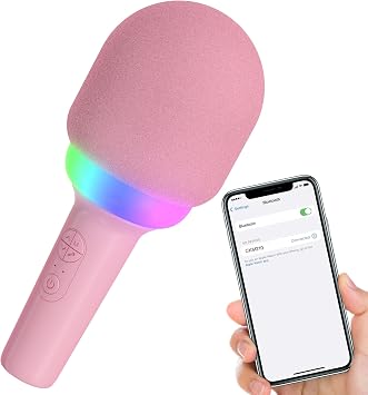 Coby LED Karaoke Microphone, Wireless Mic