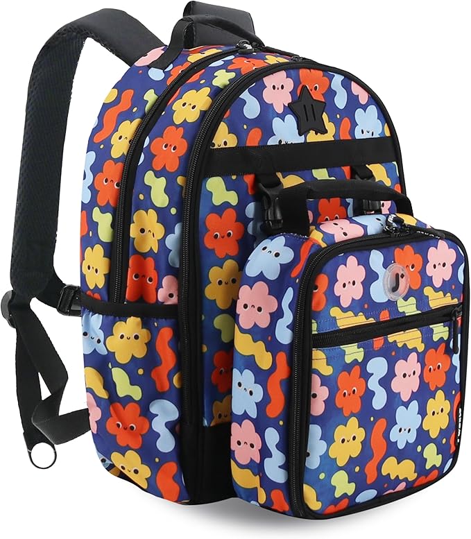J World New York Unisex Kid's Duet Backpack with Lunch Bag Set, Baby Cloud, One Size