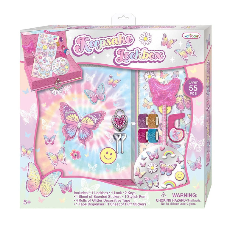 Hot Focus - Tie-Dye Butterfly Keepsake Lockbox