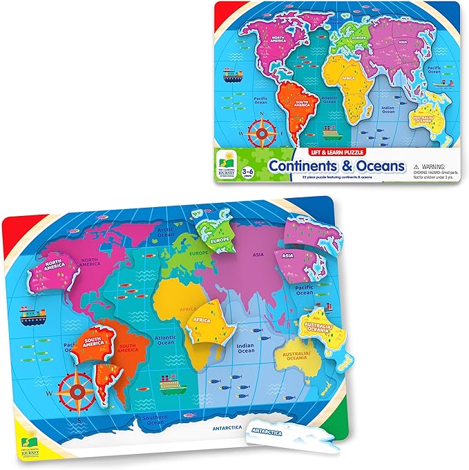 The Learning Journey: Lift & Learn Continents & Oceans