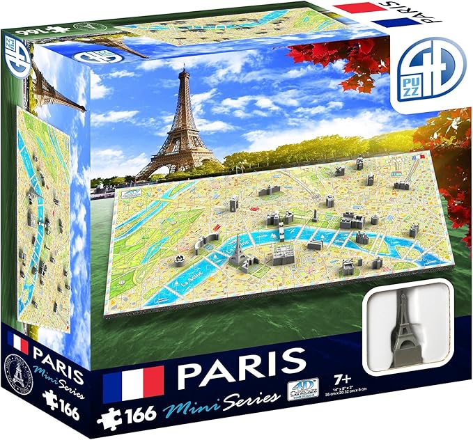 4D Cityscape Mini Puzzle (166 Piece), Paris