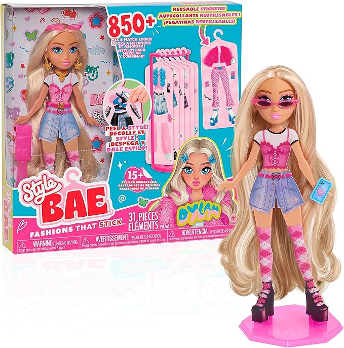 Just Play Style Bae Dylan 10-Inch Fashion Doll and Accessories, 28-pieces