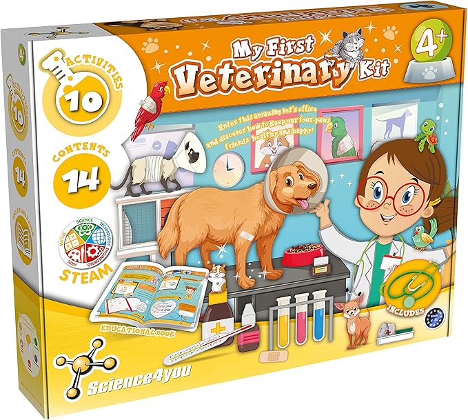 Science4You 919133 My First Veterinary Kit, Educational Science STEM Toy for Ages 4+