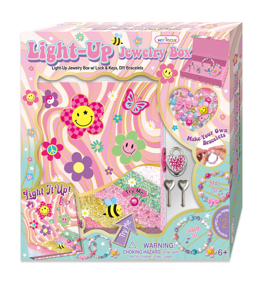 Hot Focus  Light Up Jewelry Box- Groovy Flower