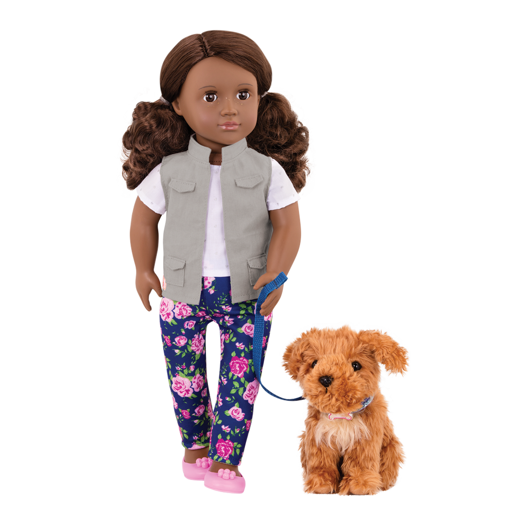 Our Generation Regular Doll - Malia and Pet Poodle - 46cm Doll - for Ages 3, 4 and up