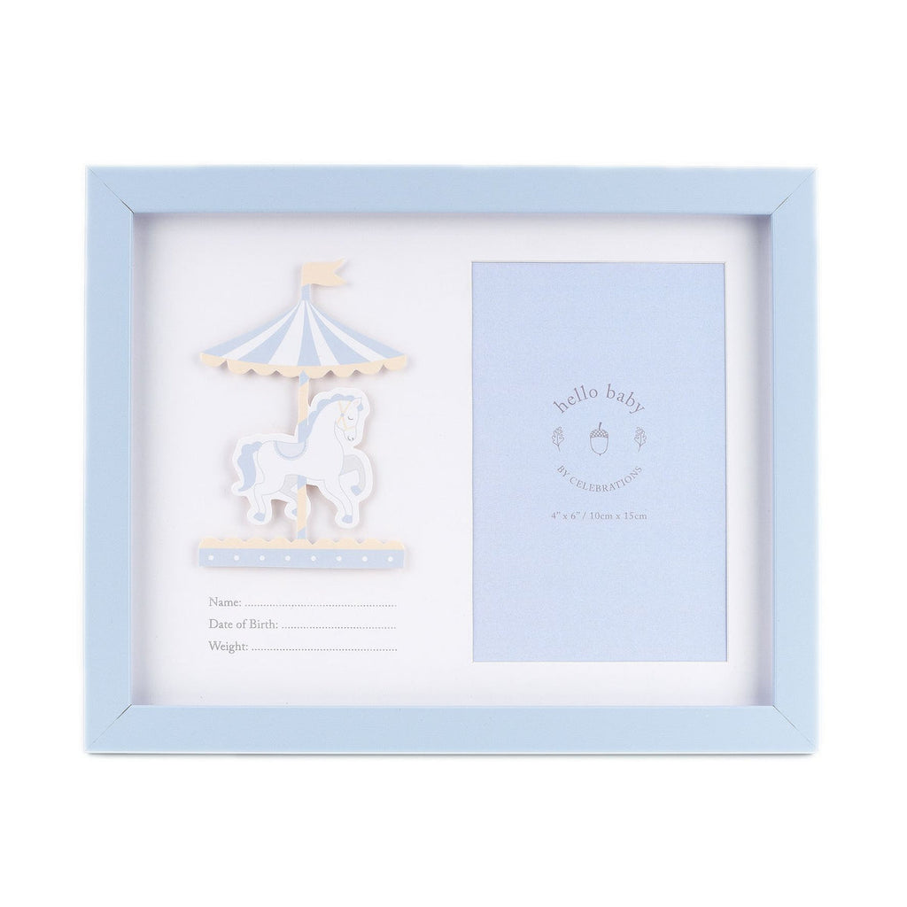 Hello Baby Data Photo Frame 4" x 6" 'Baby Boy'