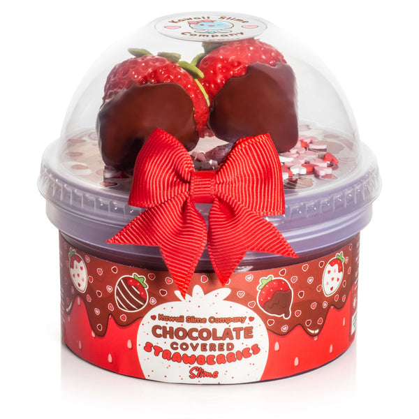 Chocolate Covered Strawberries Glossy Signature Dome Slime
