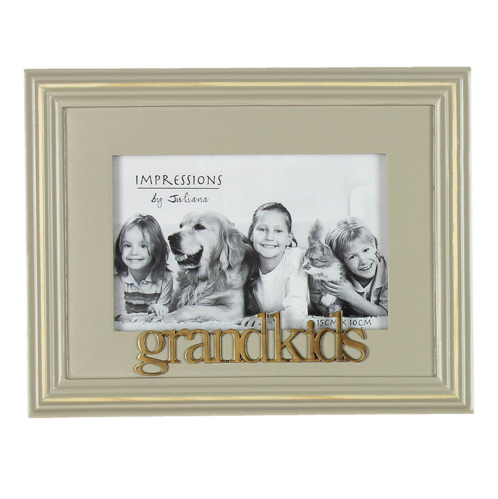 6 X 4 Celebrations Grey Wooden Photo Frame Grandkids