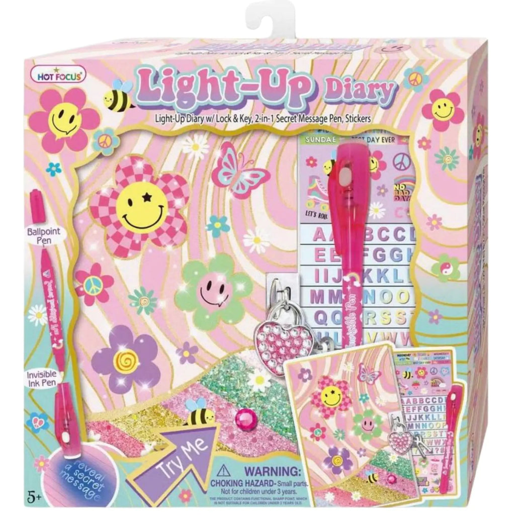 Hot Focus Flower Light-Up Diary Kit with Pen & Stickers