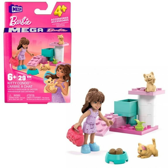 MEGA Barbie Kitty Condo 29 Piece Building Kit Toy