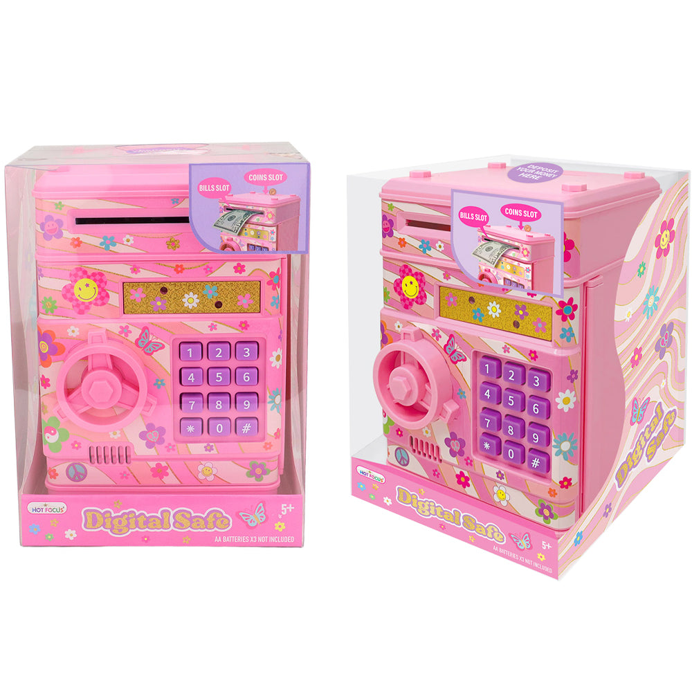 HOT FOCUS - Groovy Flower Kids Digital Safe Money Piggy Bank