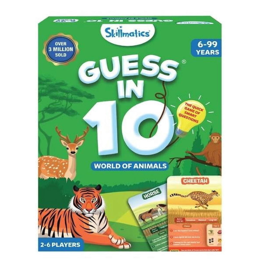 Skillmatics Guess in 10 World of Animals Card Game