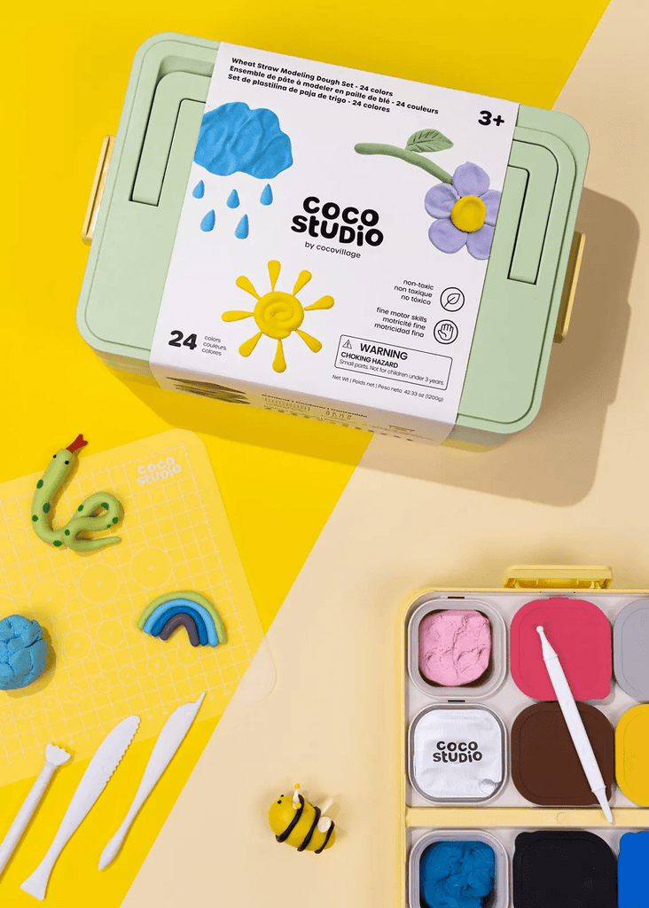 Coco Village Wheat Straw Modeling Dough Set - 24 colors