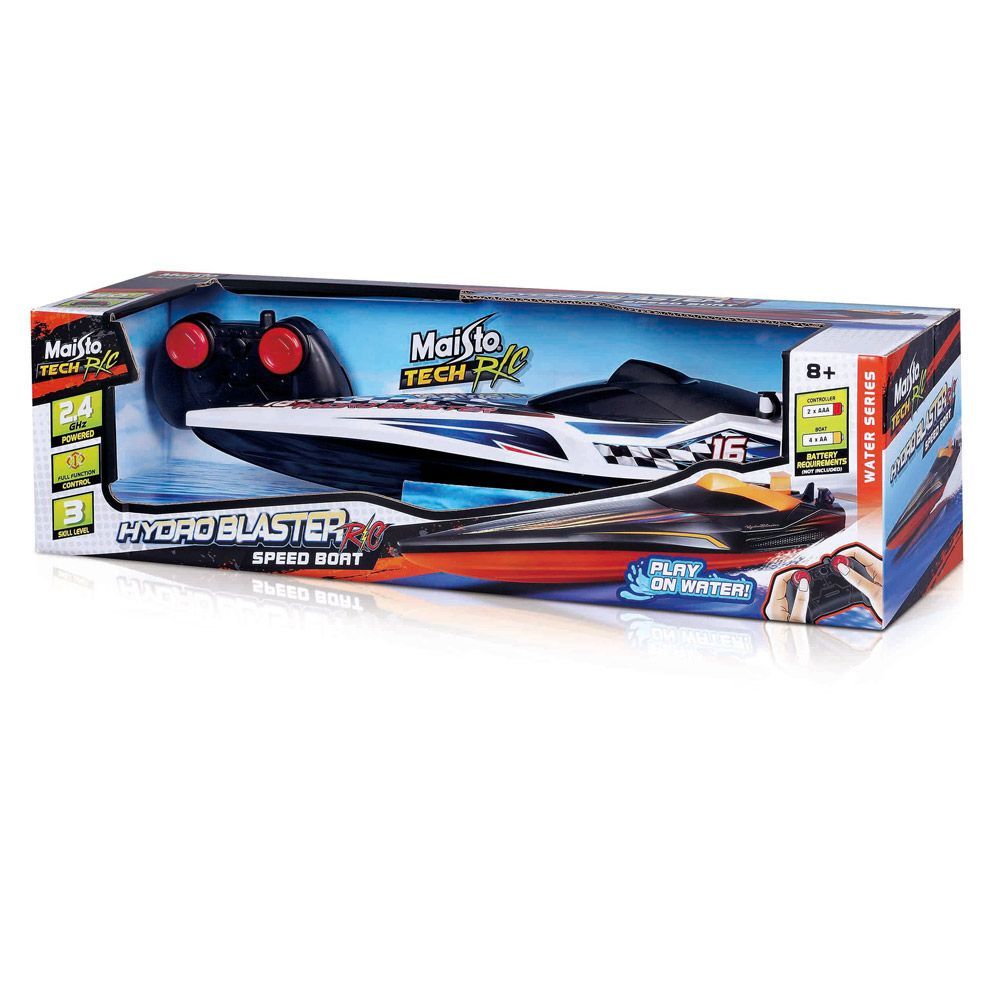 Maisto R/C Tech Hydro Blaster Speed Boat Black