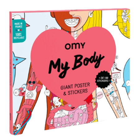 OMY my body giant poster & stickers