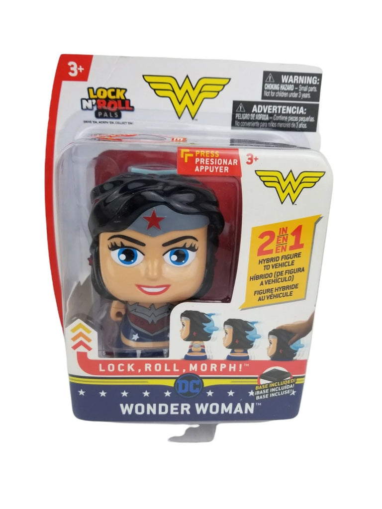 Wonder Woman & Aquaman Lock N' Roll Pals 2 in 1 Hybrid Figure to Vehicle Lot